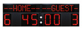 Outdoor scoreboard with programmable team names